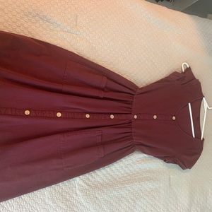 Burgundy dress